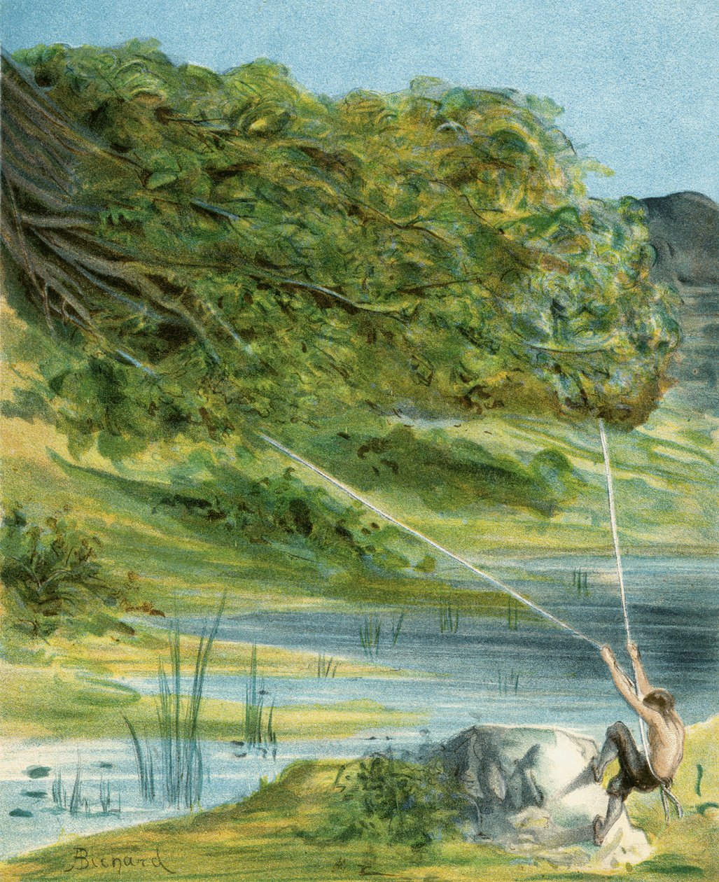 Paroni Munchausen löytää toisen erinomaisen palvelijan Rudolf Erich Raspen (1736-94) n. 1886 julkaistusta "Paroni Münchausenin seikkailuista" tekijältä Alphonse Adolphe Bichard