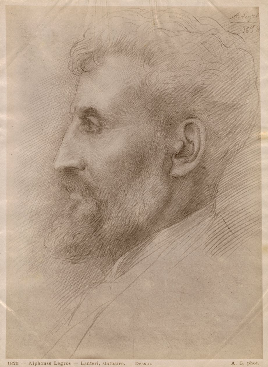 Edouard Lanteri, 1898 (hopeakärki kartongille) tekijältä Alphonse Legros