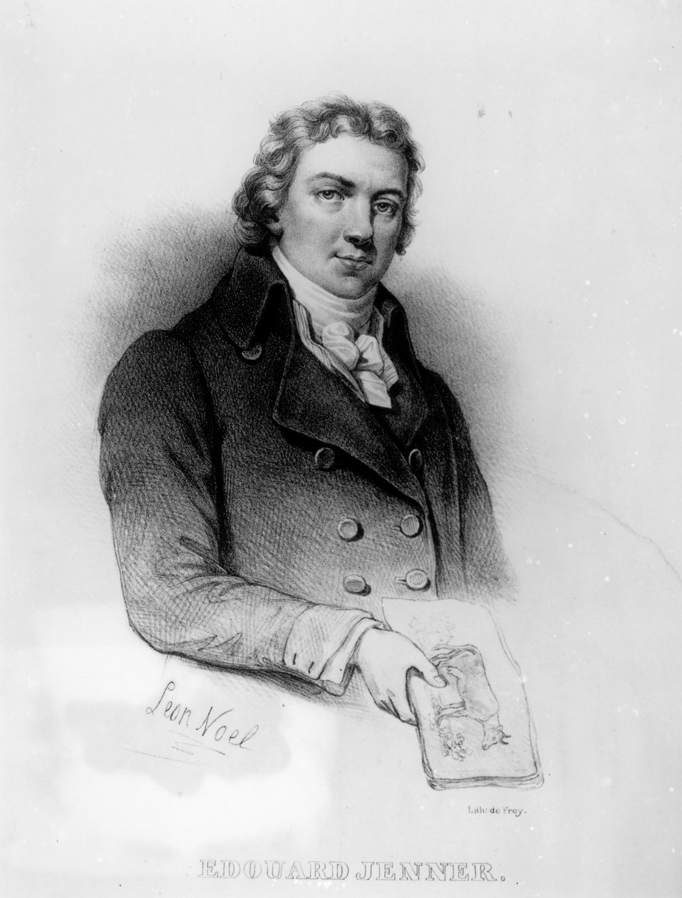 Edward Jennerin (1749-1823) muotokuva, de Freyn litografia tekijältä Alphonse Leon Noel