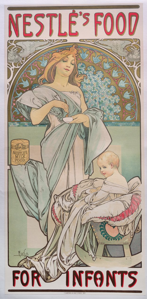 Nestles Food for Infants, 1897 tekijältä Alphonse Mucha