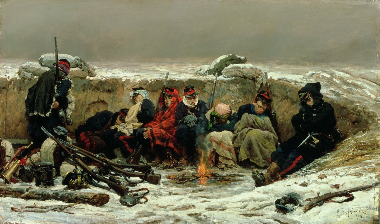 Haudoissa, 1874 tekijältä Alphonse Marie de Neuville