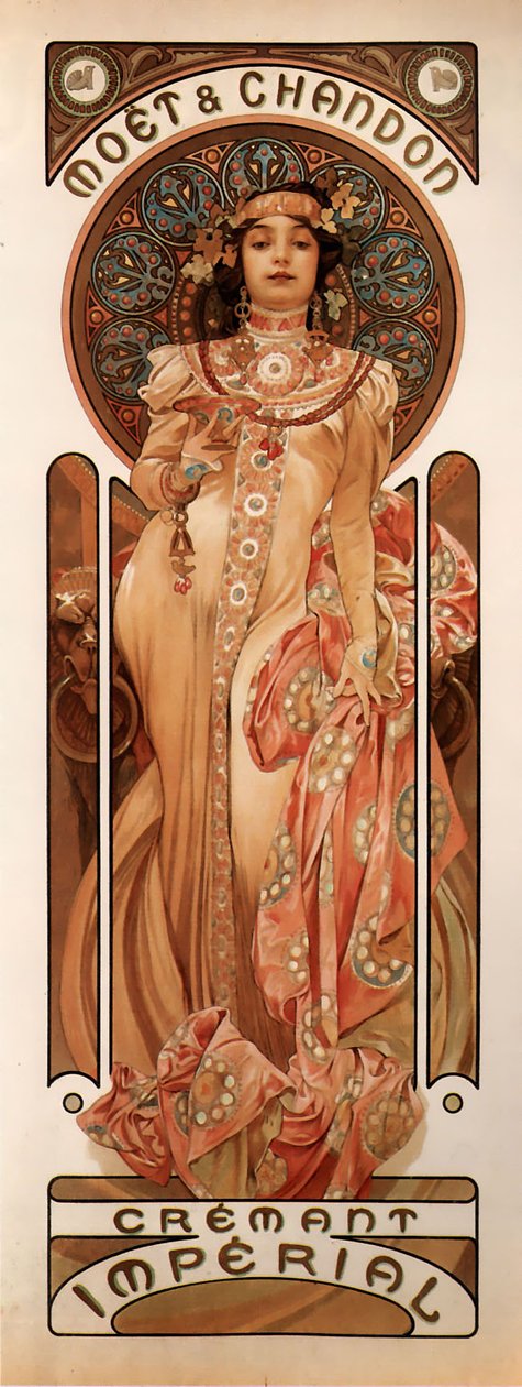 Moet & Chandon Cremant Imperial tekijältä Alphonse Mucha