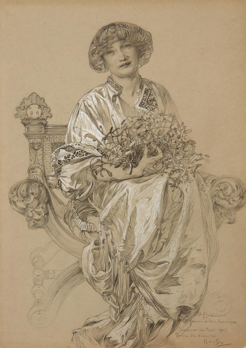 Bildnis der Madame Deschamps tekijältä Alphonse Mucha
