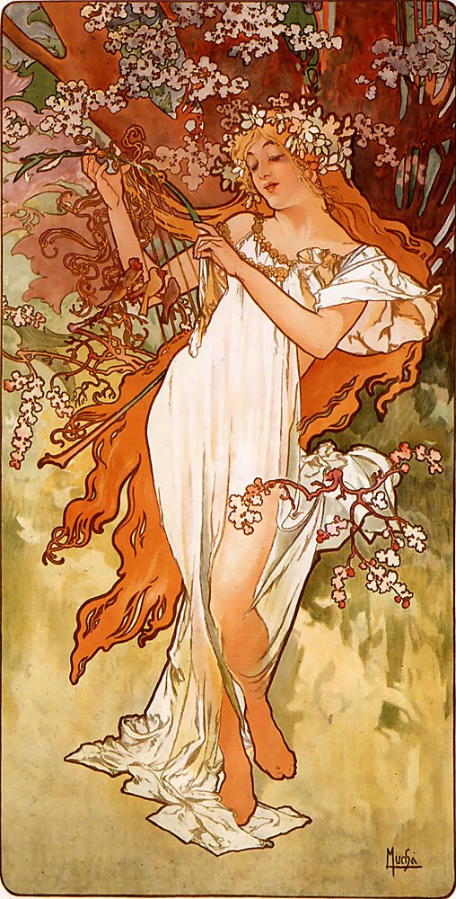 Kevät tekijältä Alphonse Mucha