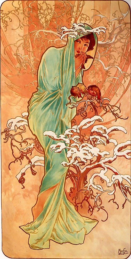 Talvi tekijältä Alphonse Mucha