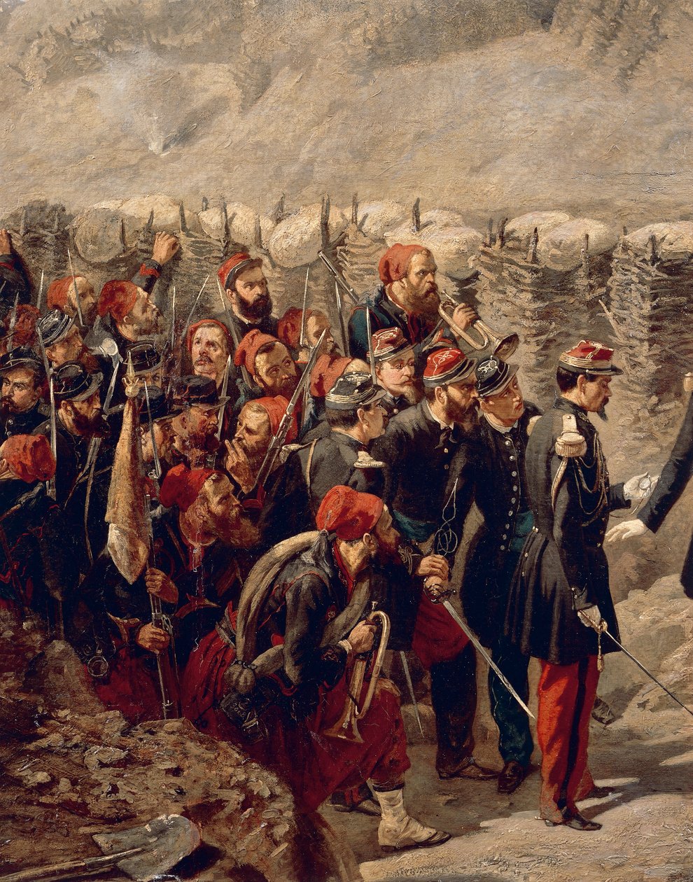 Marsalkka Patrice MacMahon Zouavesin kanssa Malakoffissa tekijältä Alphonse Antoine Aillaud