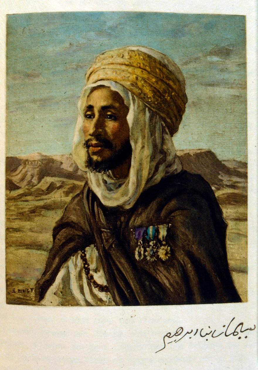 Dinet:n kuvitus teoksesta Mirages Scenes of Arab life. 1906. Mirages, Scénes De La Vie Arab on kuvittanut Etienne Dinet Silman Ben Ibrahim Bamerin kommentilla. Nasreddine Dinet syntyi nimellä Alphonse-Étienne Dinet; (1861-1929) oli ranskalainen itämainen tekijältä Alphonse Etienne Dinet