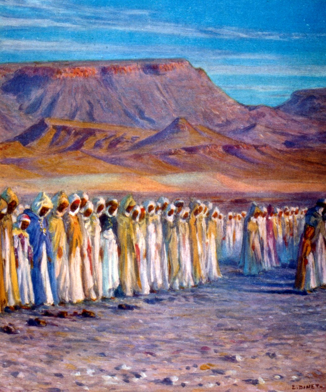 Kuva muslimi-arabialaisten pyhiinvaeltajien matkalla Mekkaan. kirjoittanut Nasreddine Dinet (Alphonse-Étienne Dinet). 1861 1929 tekijältä Alphonse Etienne Dinet