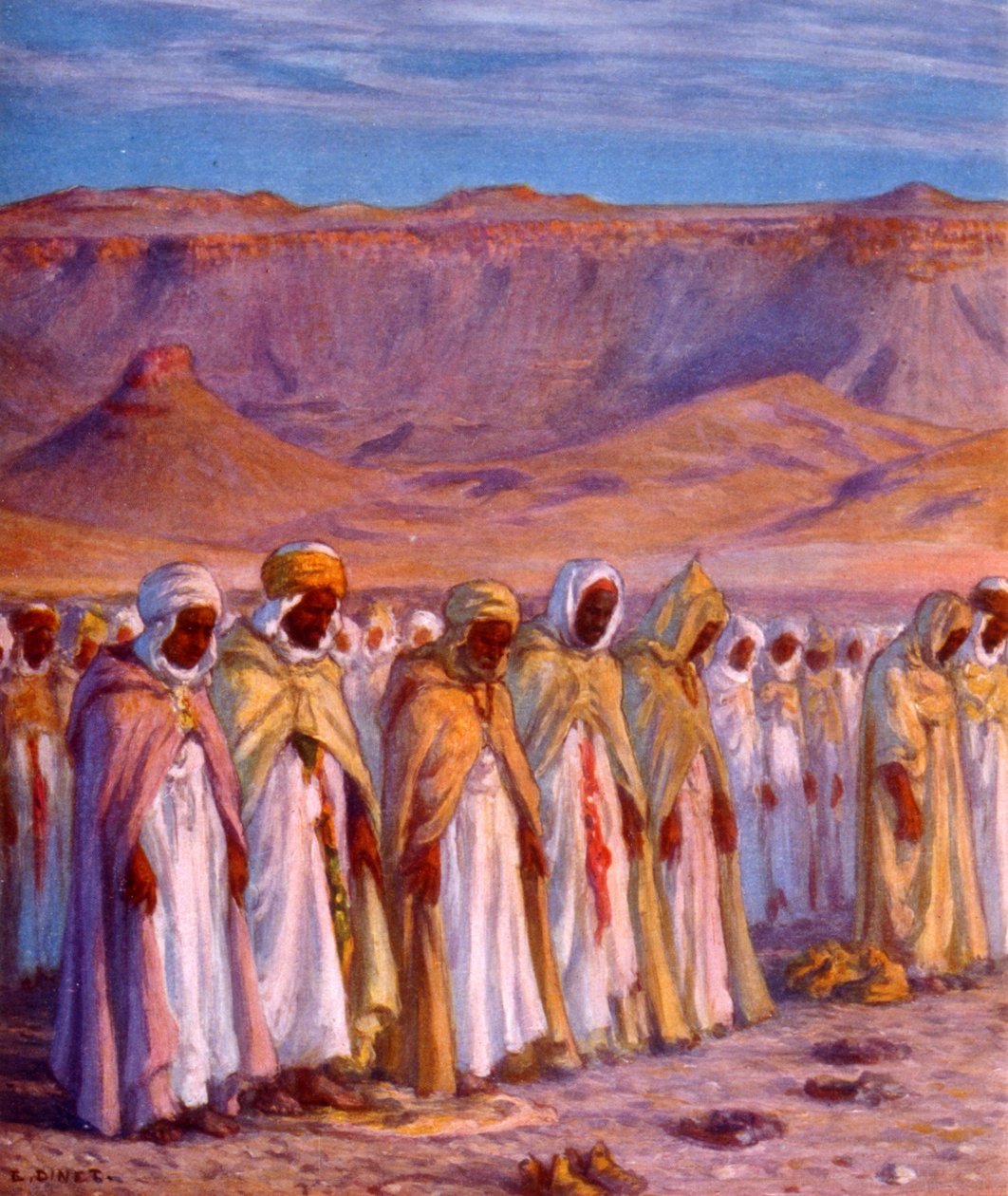 Kuva muslimi-arabialaisten pyhiinvaeltajien matkalla Mekkaan. kirjoittanut Nasreddine Dinet (Alphonse-Étienne Dinet). 1861 1929 tekijältä Alphonse Etienne Dinet