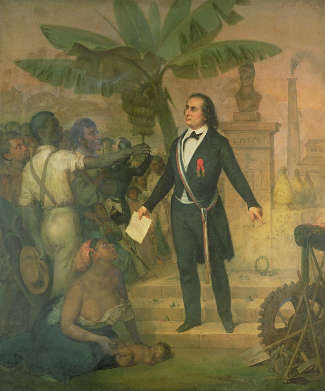 Joseph Napoleon Sebastien Sarda Garriga (1808-77) La Reunionin vapautussäädöksellä tekijältä Alphonse Garreau