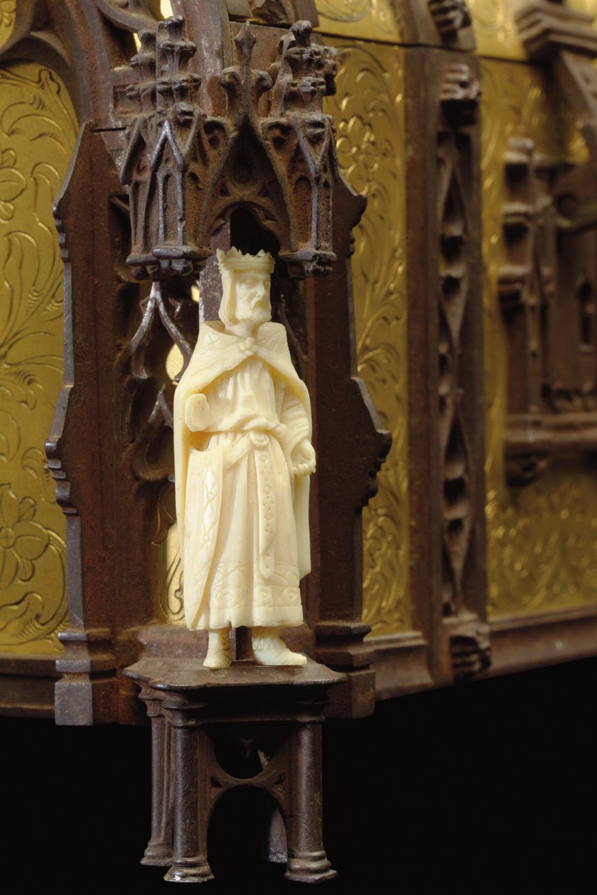 Yksityiskohta Gothic Revival -koruarkista, n. 1880 tekijältä Alphonse Gustave Giroux
