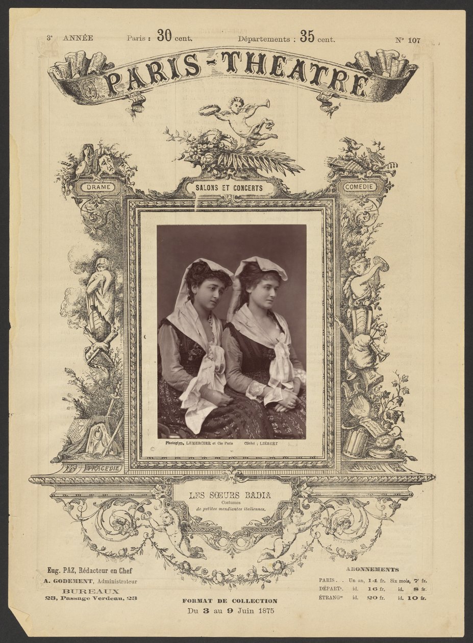 Pariisin teatteri: Les Soeurs Badia tekijältä Alphonse J. Liébert