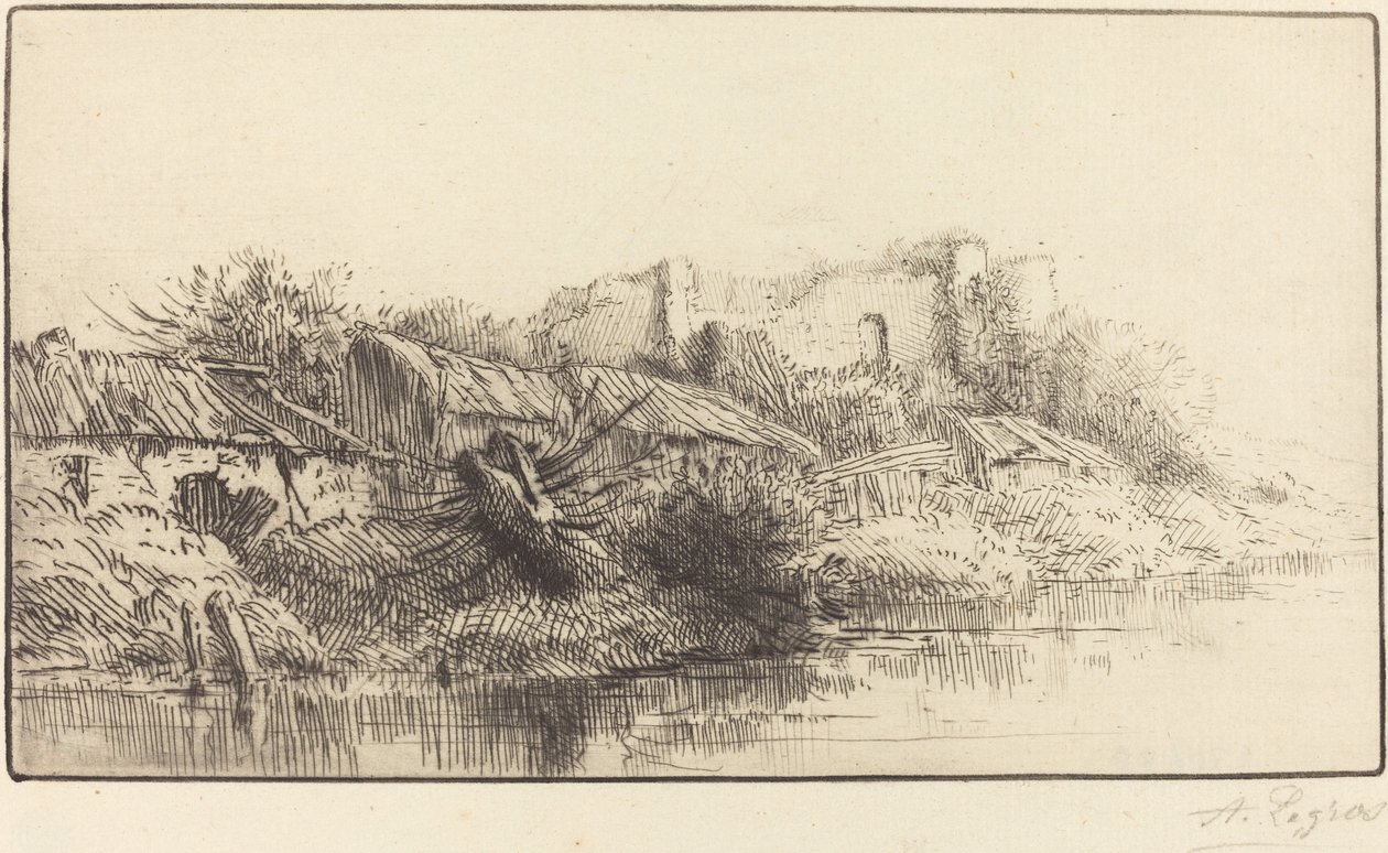 Hylätty kylä (Le village abondonne) tekijältä Alphonse Legros