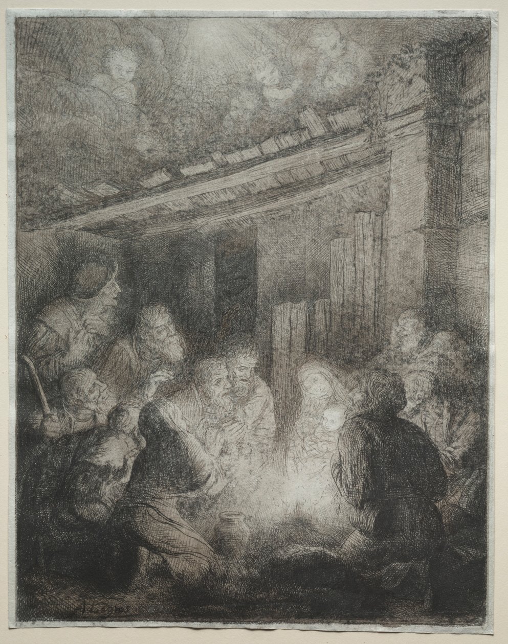 Paimenten palvonta. tekijältä Alphonse Legros