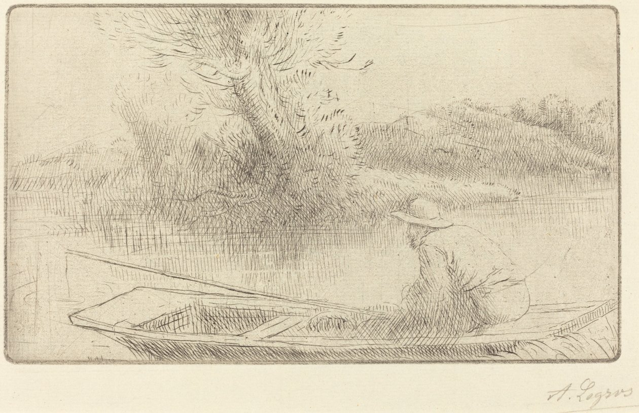Thamesin varrella Thamesilla. tekijältä Alphonse Legros