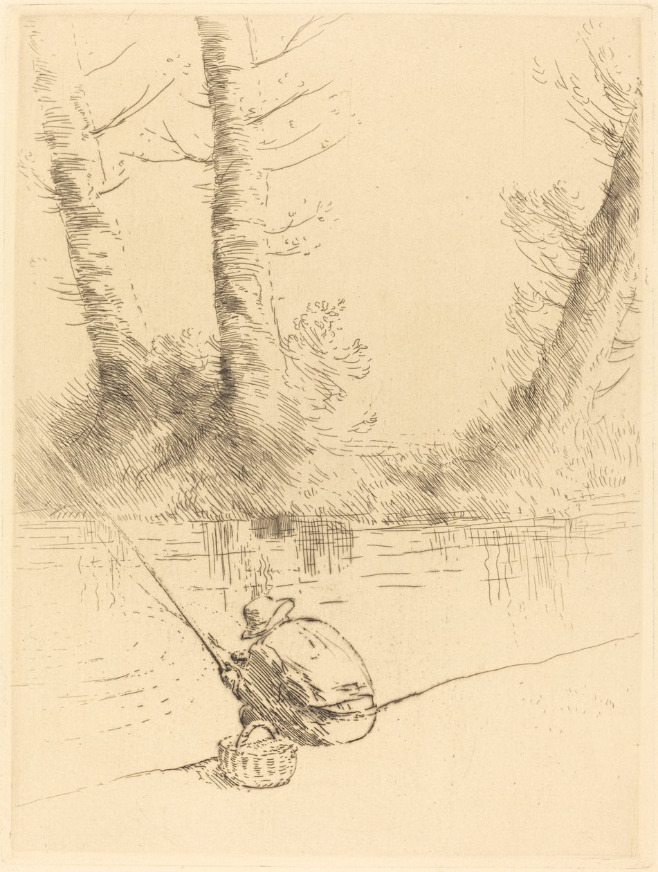 Kalastaja (onkija) tekijältä Alphonse Legros