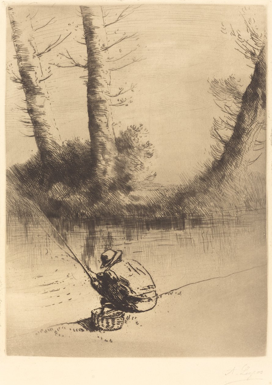 Kalastaja (onkija) tekijältä Alphonse Legros