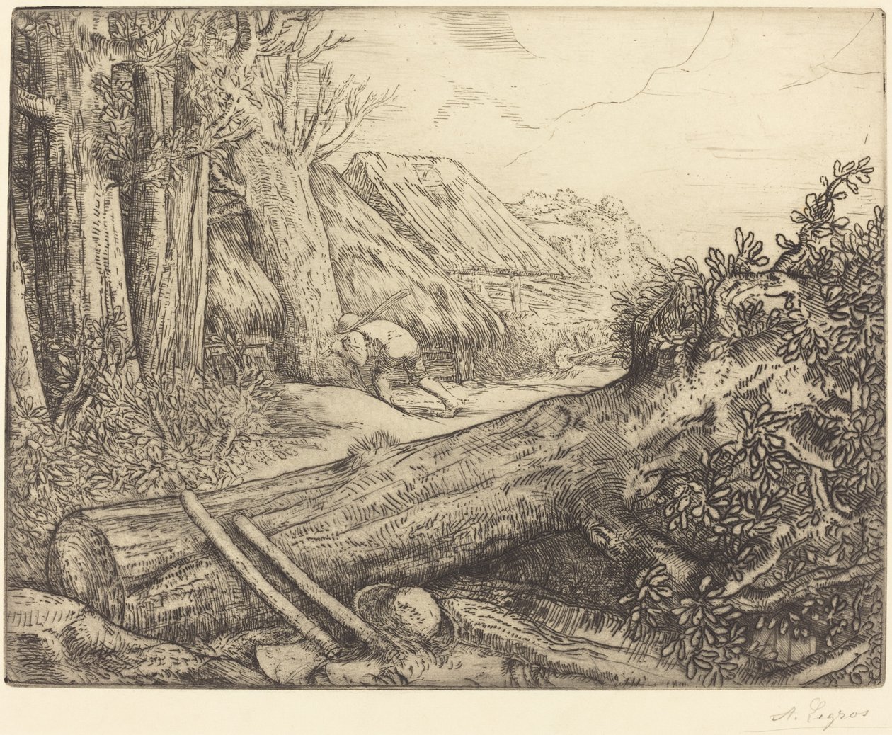 Puuhakkuiden kodissa (Chez les bucherons) tekijältä Alphonse Legros