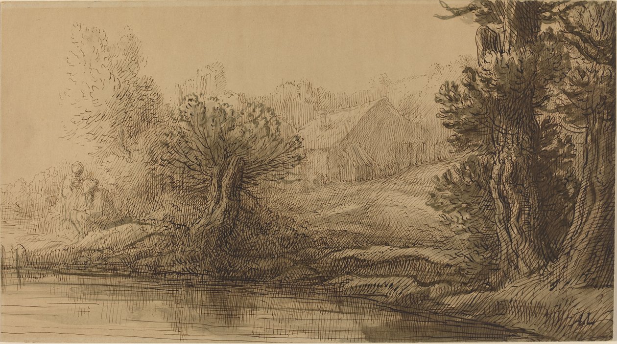 Joen ranta tekijältä Alphonse Legros