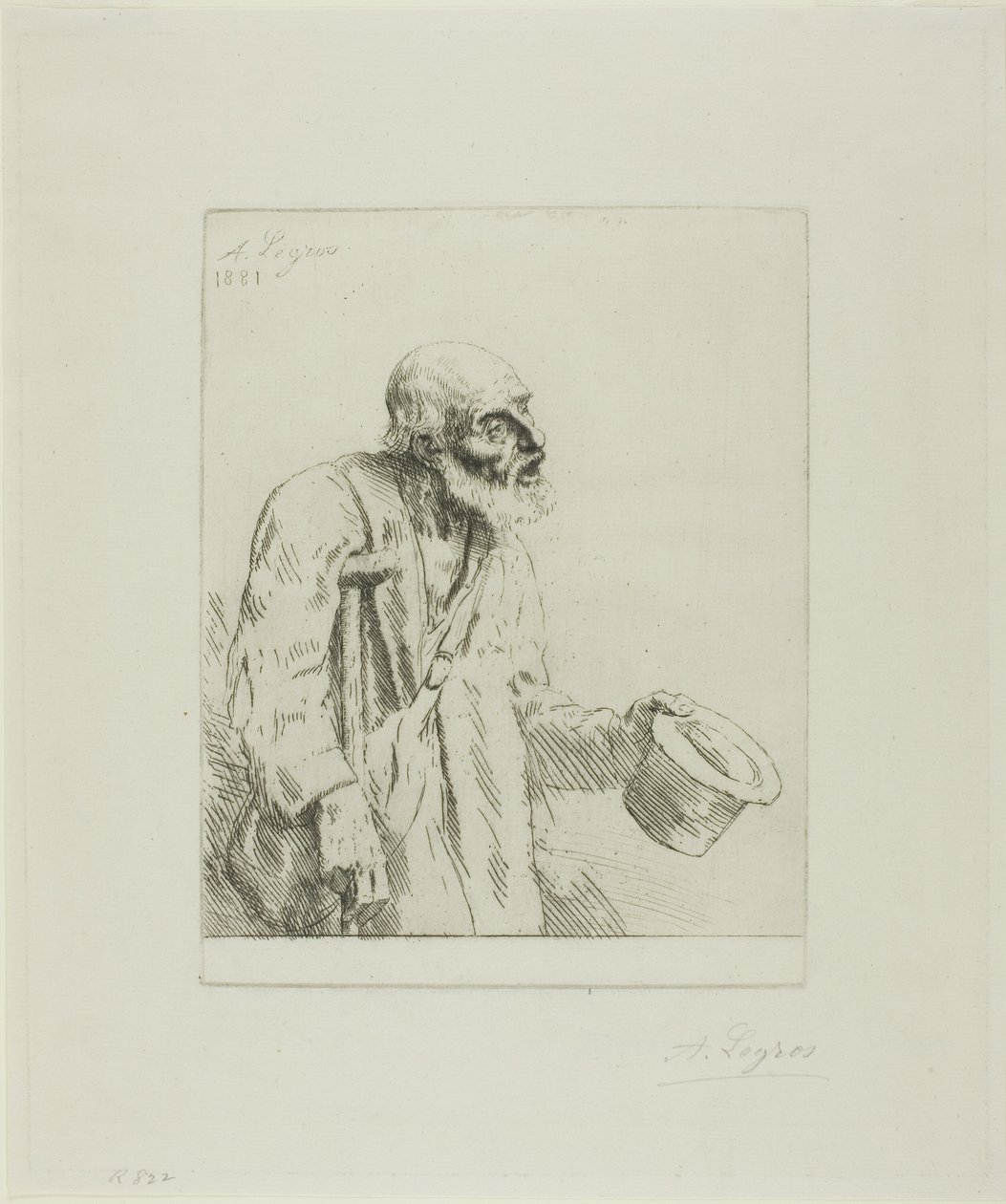 Kerjäläinen kainalosauvoilla tekijältä Alphonse Legros