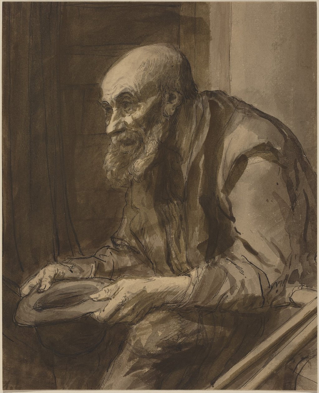 Kainalosauvoilla kulkeva kerjäläinen tekijältä Alphonse Legros