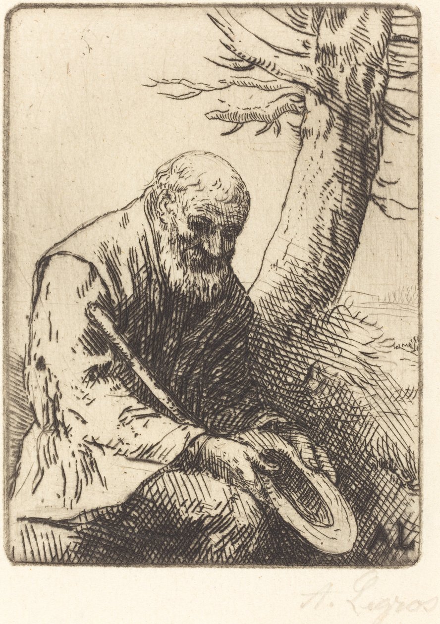Kerjäläinen hattu kädessä tekijältä Alphonse Legros