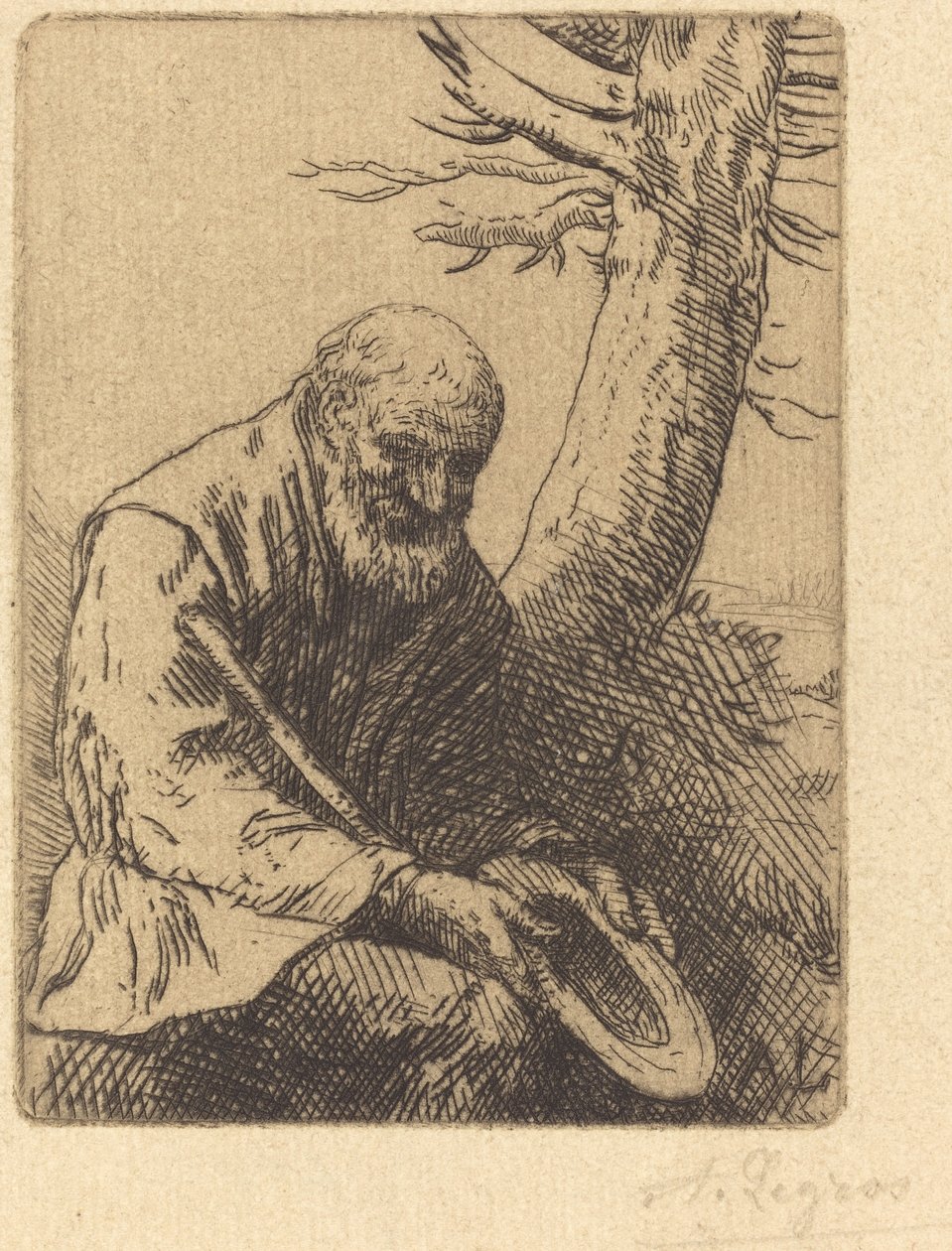 Kerjäläinen hattu kädessä Kerjäläinen hattu kädessä. tekijältä Alphonse Legros