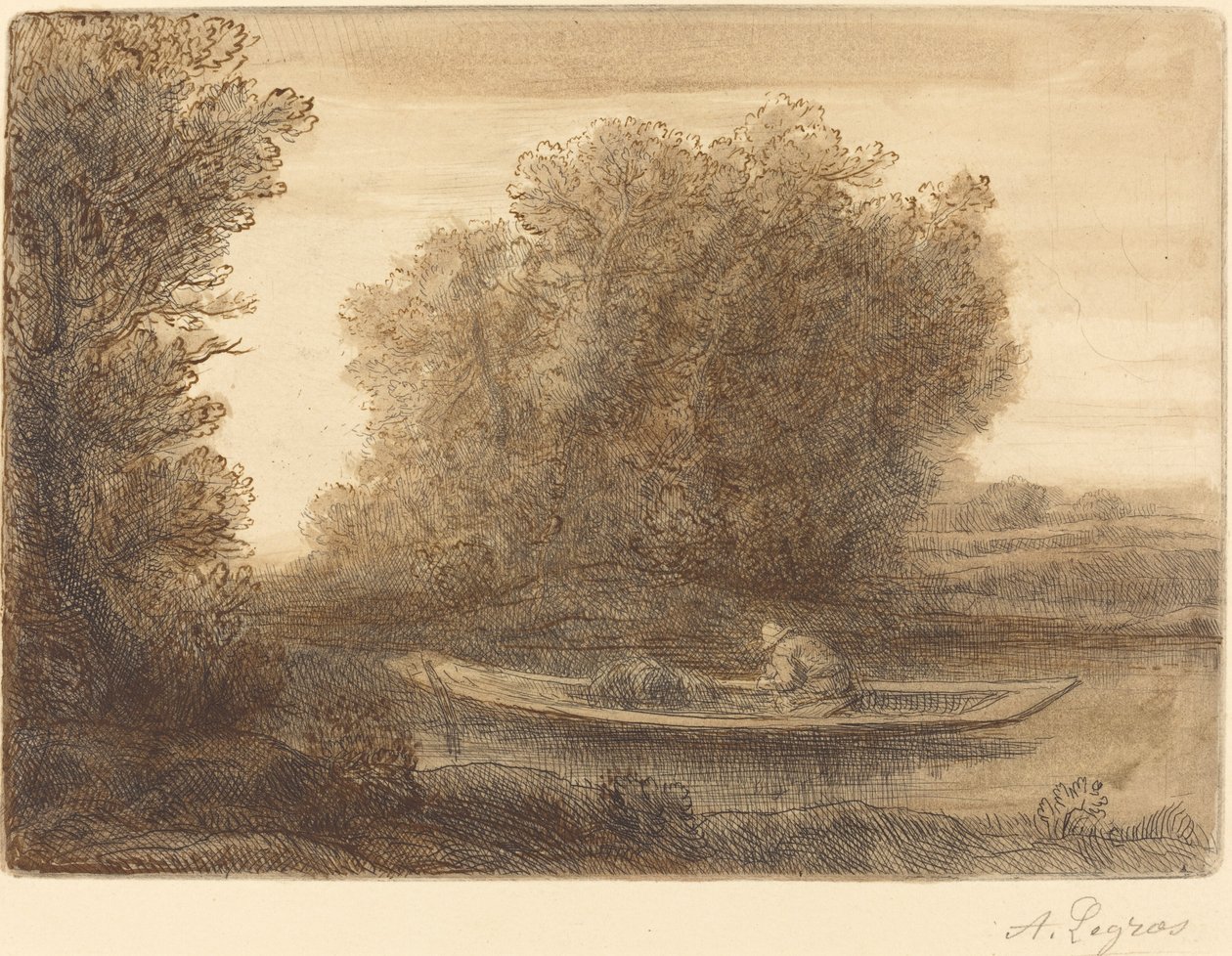 Joen mutka (Un coin de riviere) tekijältä Alphonse Legros