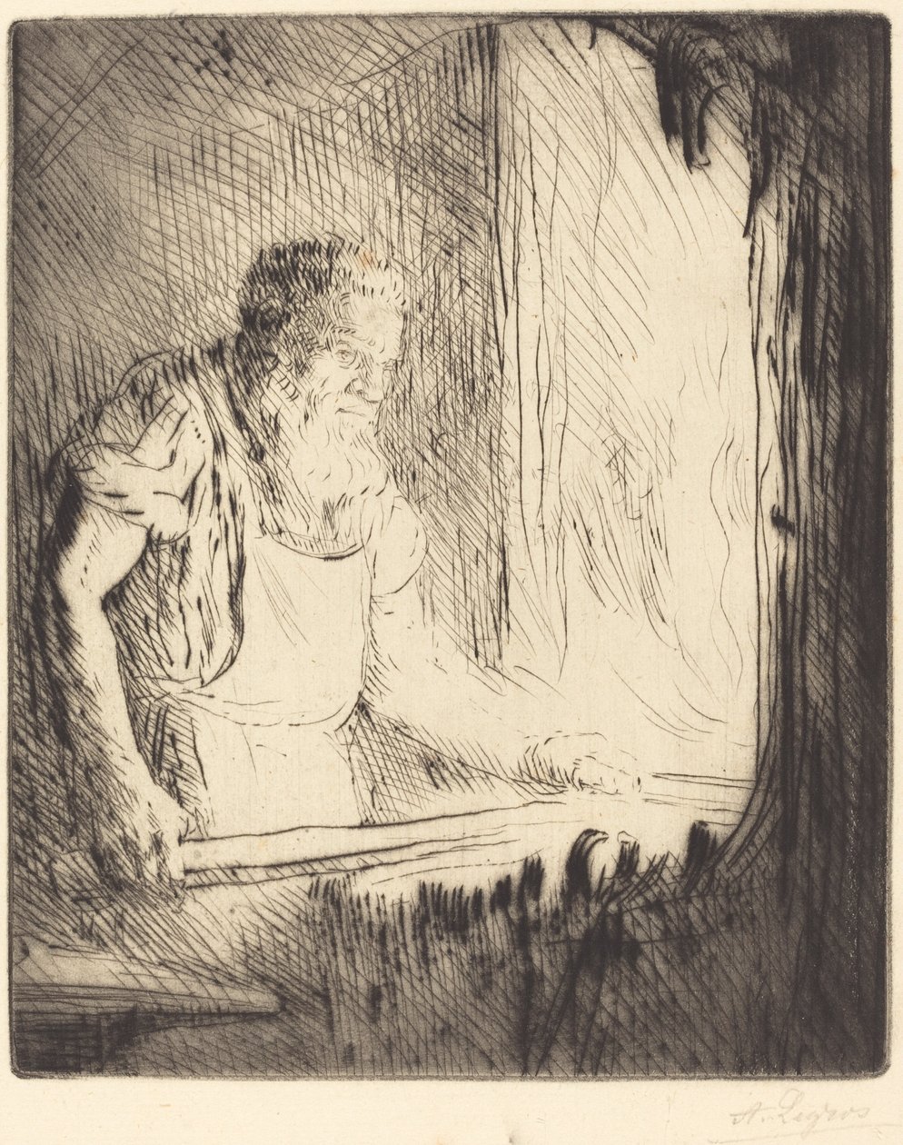 Seppä (Le forgeron) tekijältä Alphonse Legros