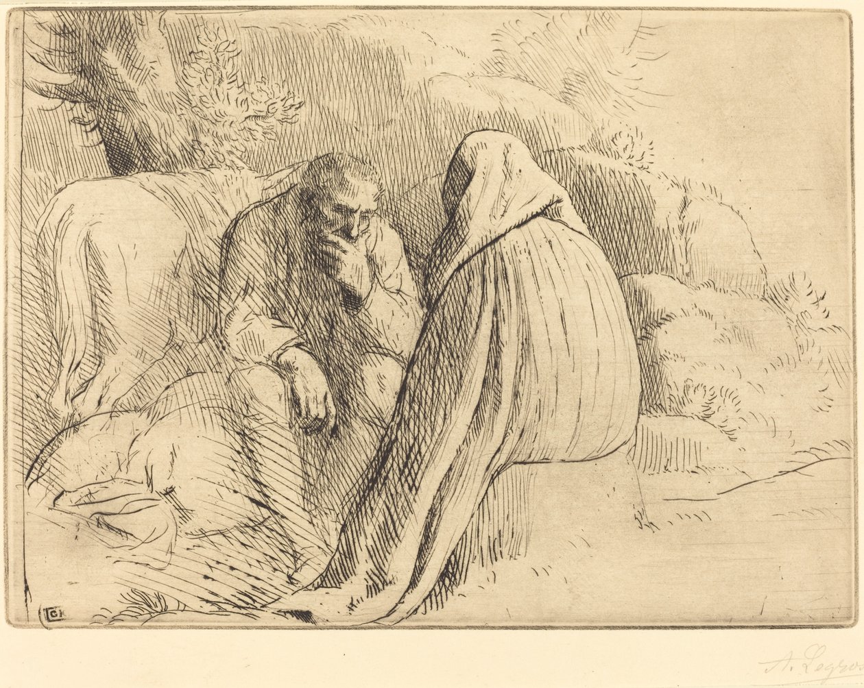 Bohemian Campment Bohemian leirintäalue. tekijältä Alphonse Legros