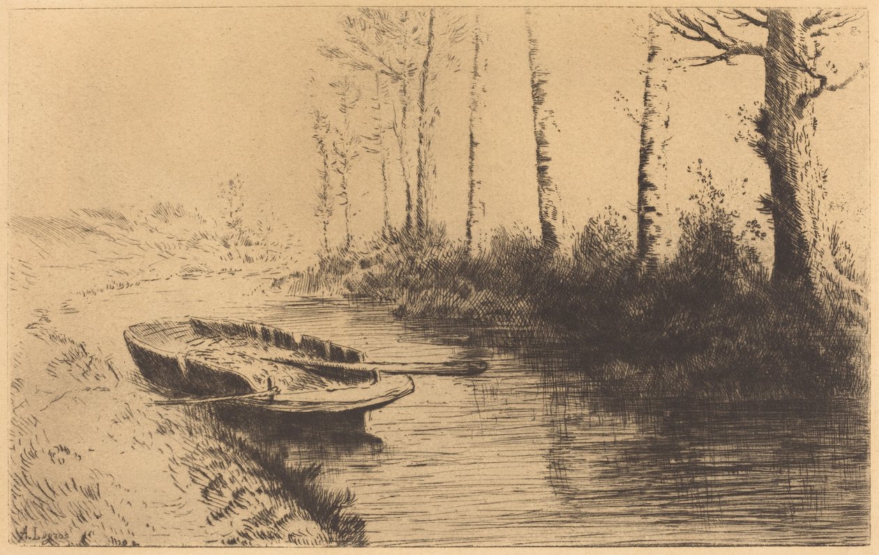 Canal Seen by Morning Light (Kanava aamun valossa) tekijältä Alphonse Legros