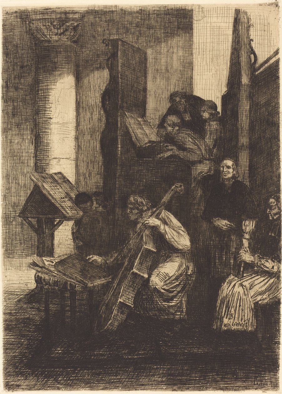Kuoro espanjalaisessa kirkossa Espanjalaisen kirkon kuoro, 1860. tekijältä Alphonse Legros