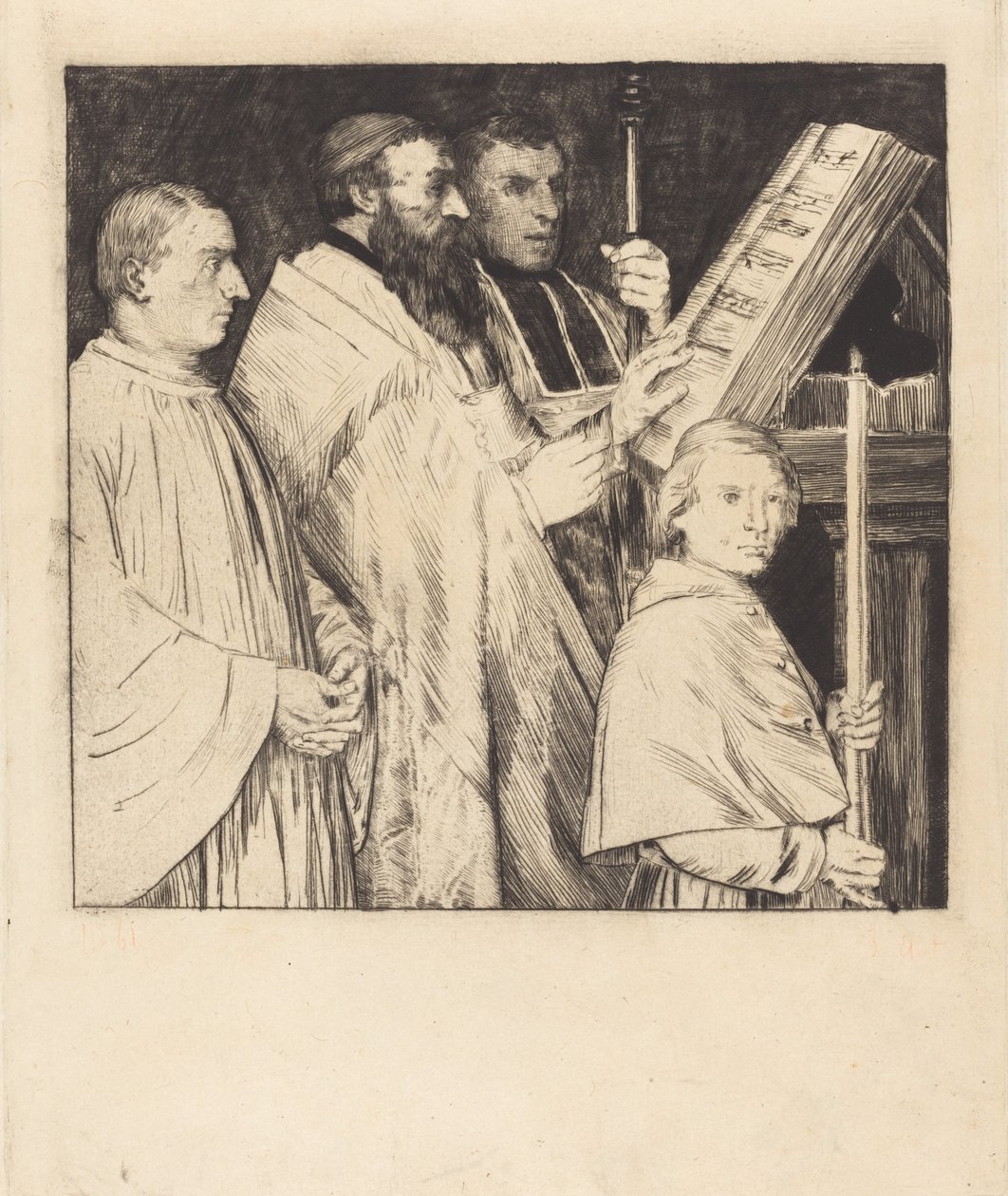 Kuorit, 1. levy Le lutrin. tekijältä Alphonse Legros