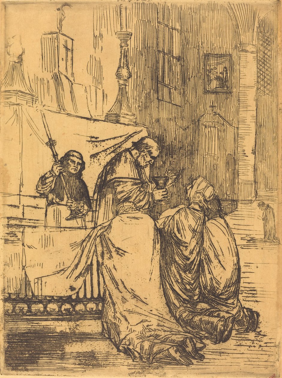 Ehtoollinen Pyhän Medardin kirkossa La communion dans l