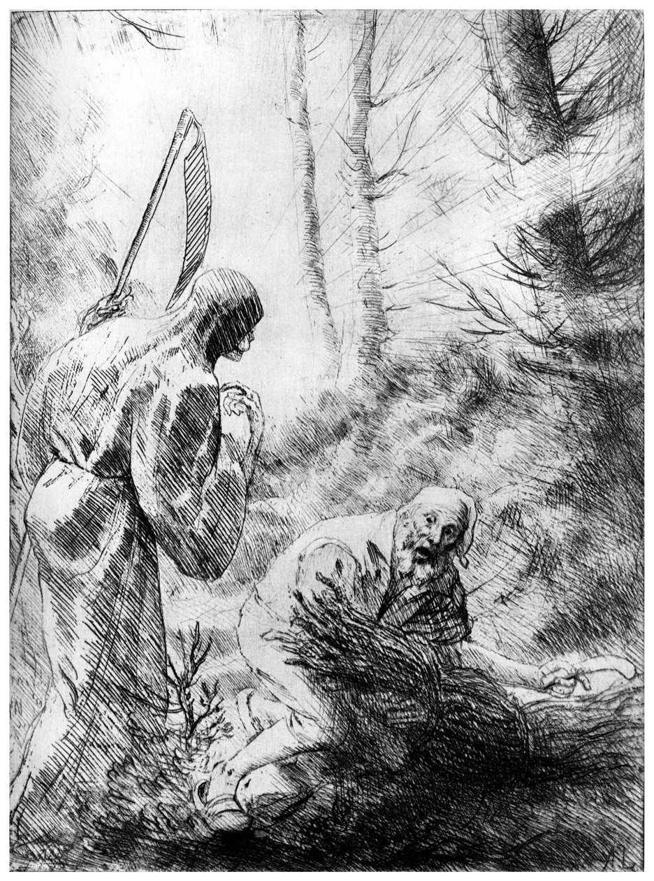 Woodhewerin kuolema, 1860-1910 1924. tekijältä Alphonse Legros