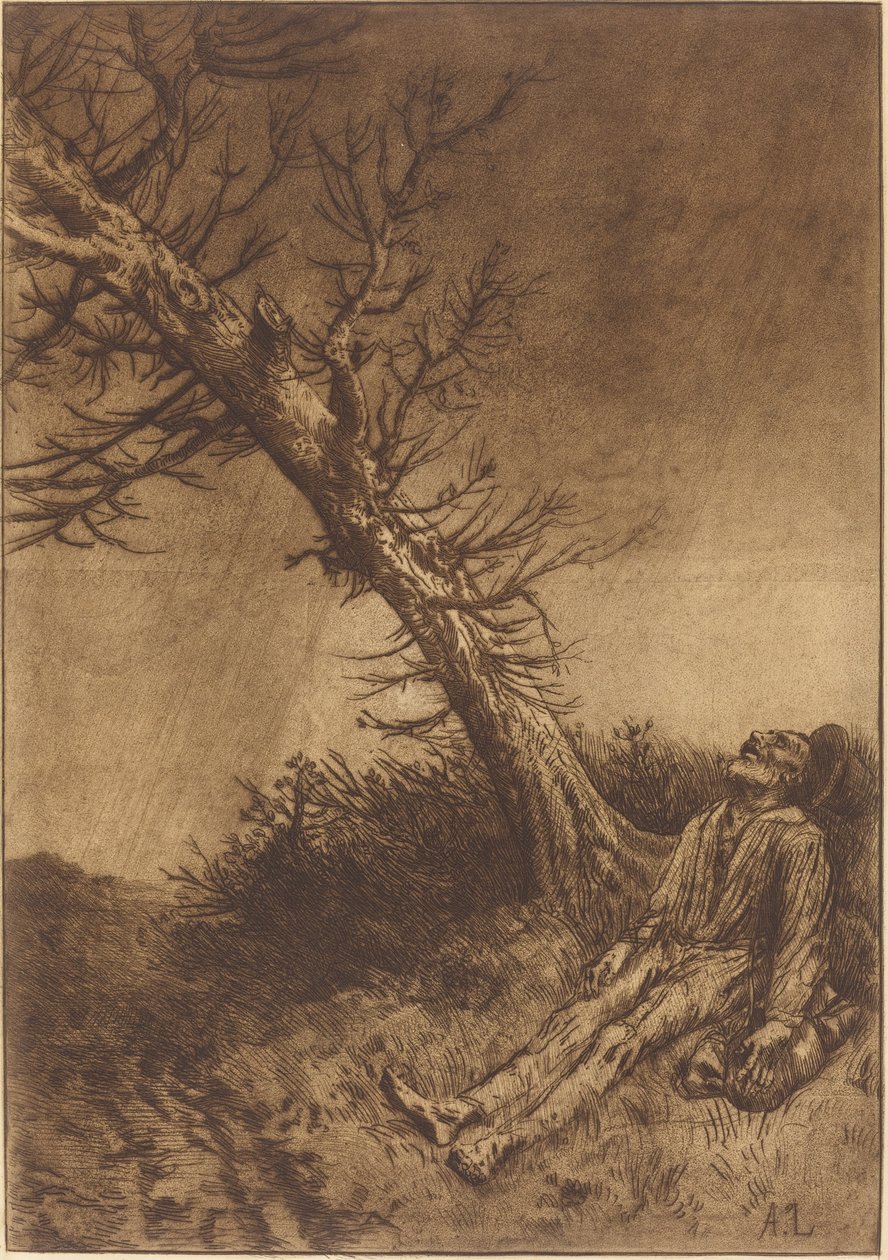 Vagabondin kuolema (La mort du vagabond) tekijältä Alphonse Legros