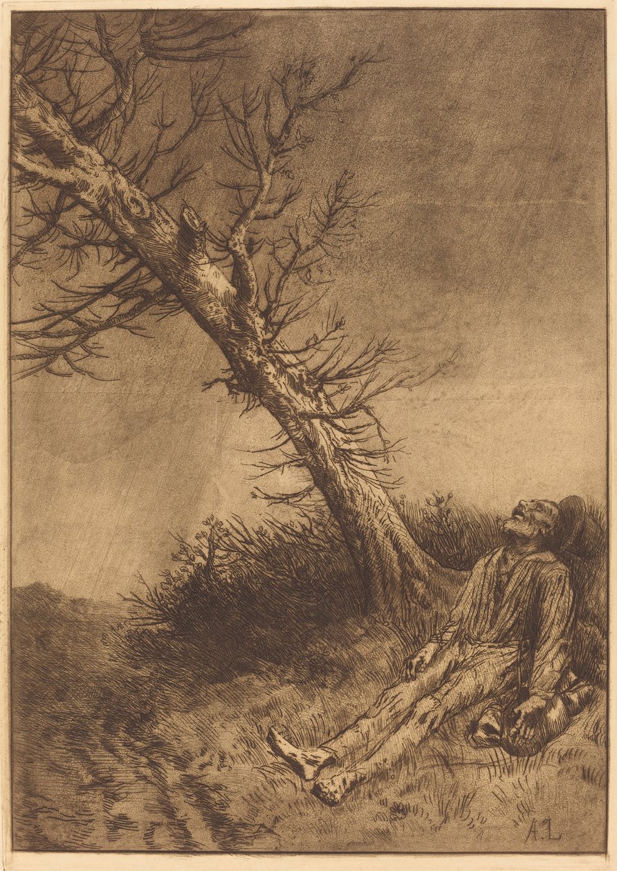 Vagabondin kuolema La mort du vagabond. tekijältä Alphonse Legros