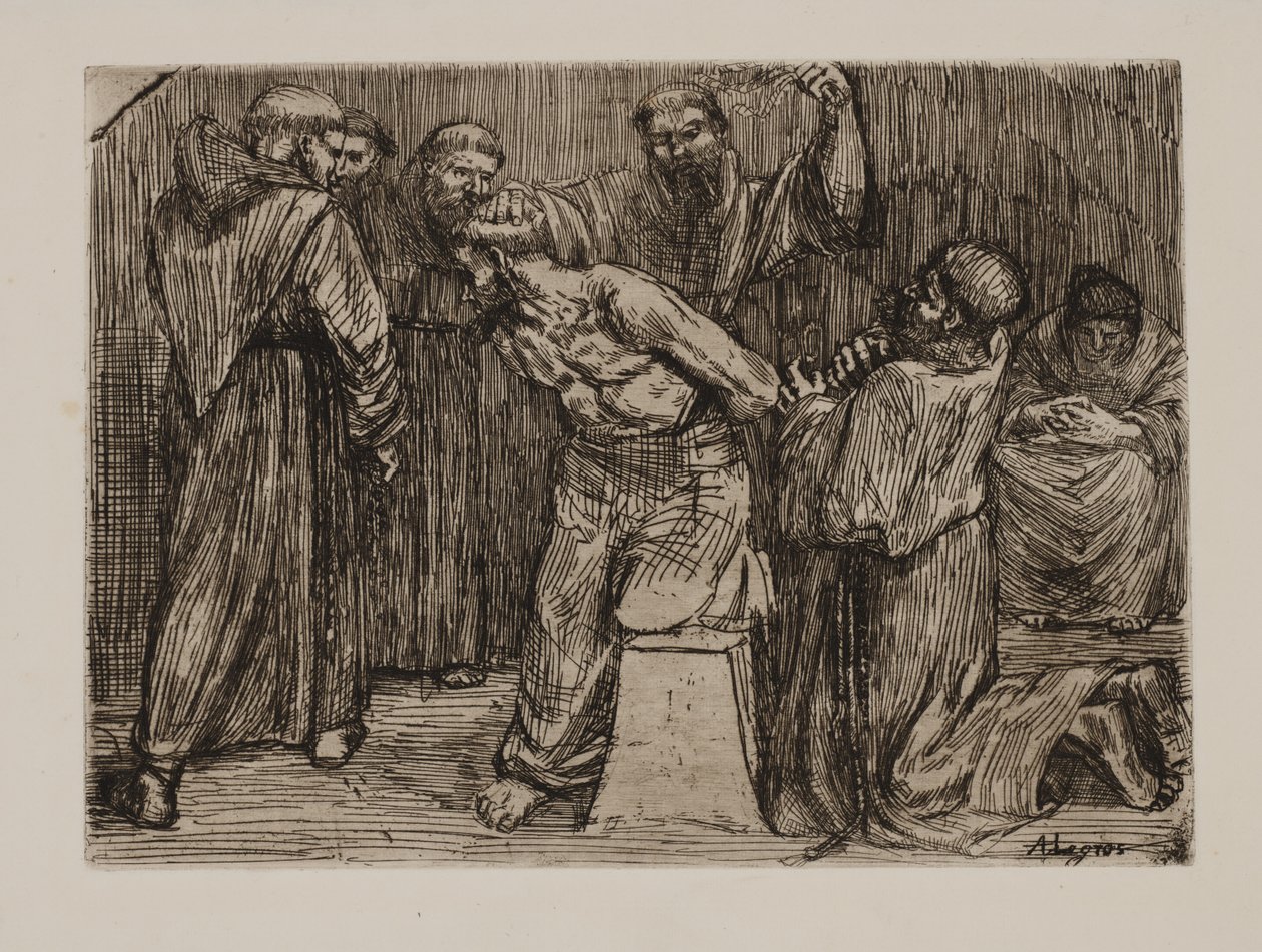 Kuri luostarissa tekijältä Alphonse Legros