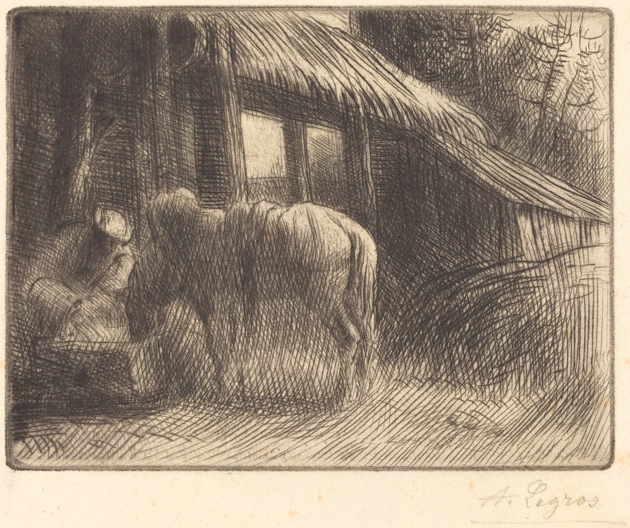 Juomakaukalo, 2. lautanen tekijältä Alphonse Legros