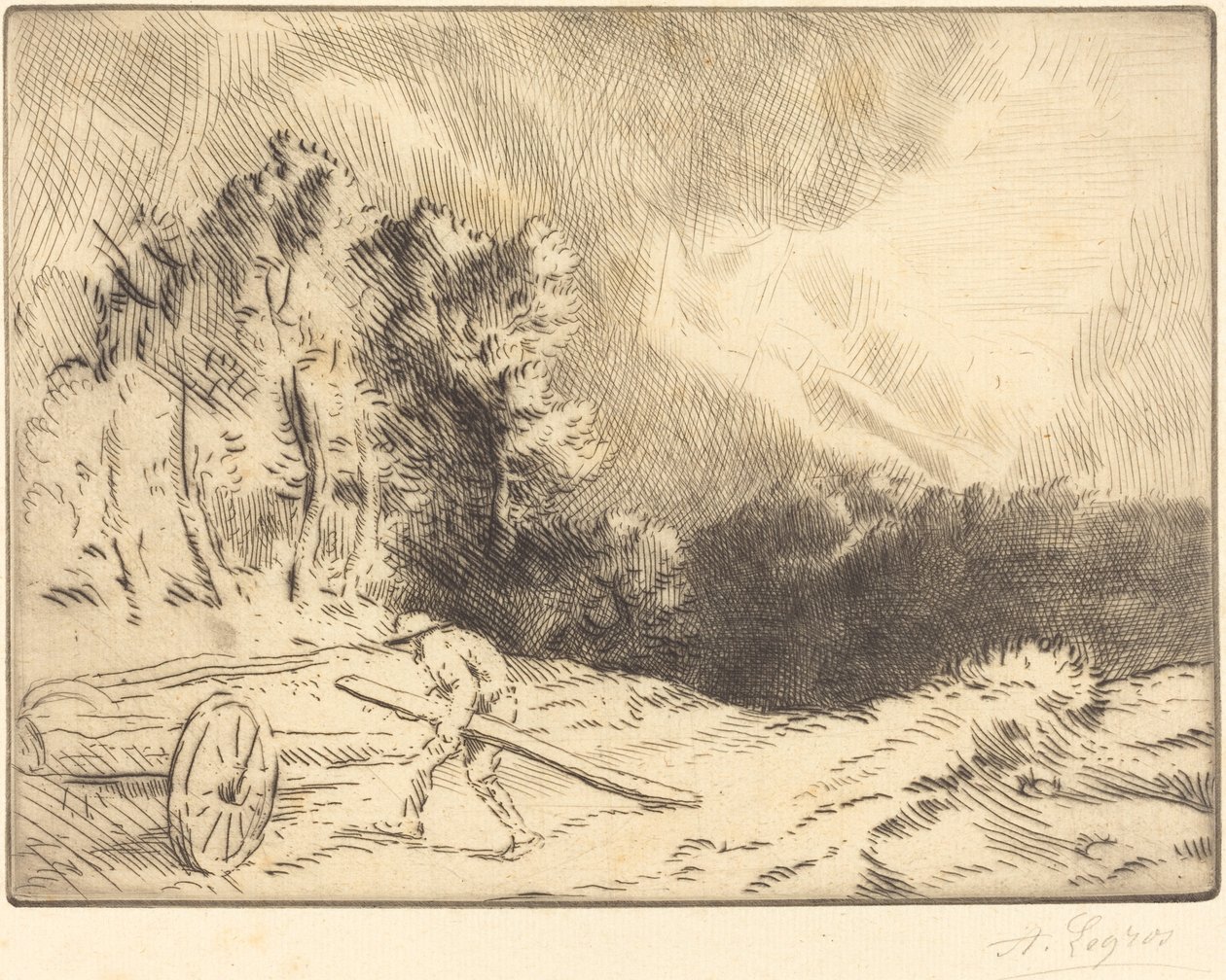 Metsän reuna Bourgognessa (Un coin de foret en Bourgogne) tekijältä Alphonse Legros