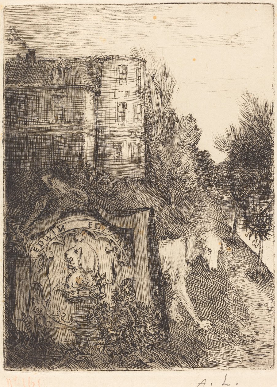 Ex-Libris Edwin Edwards. tekijältä Alphonse Legros