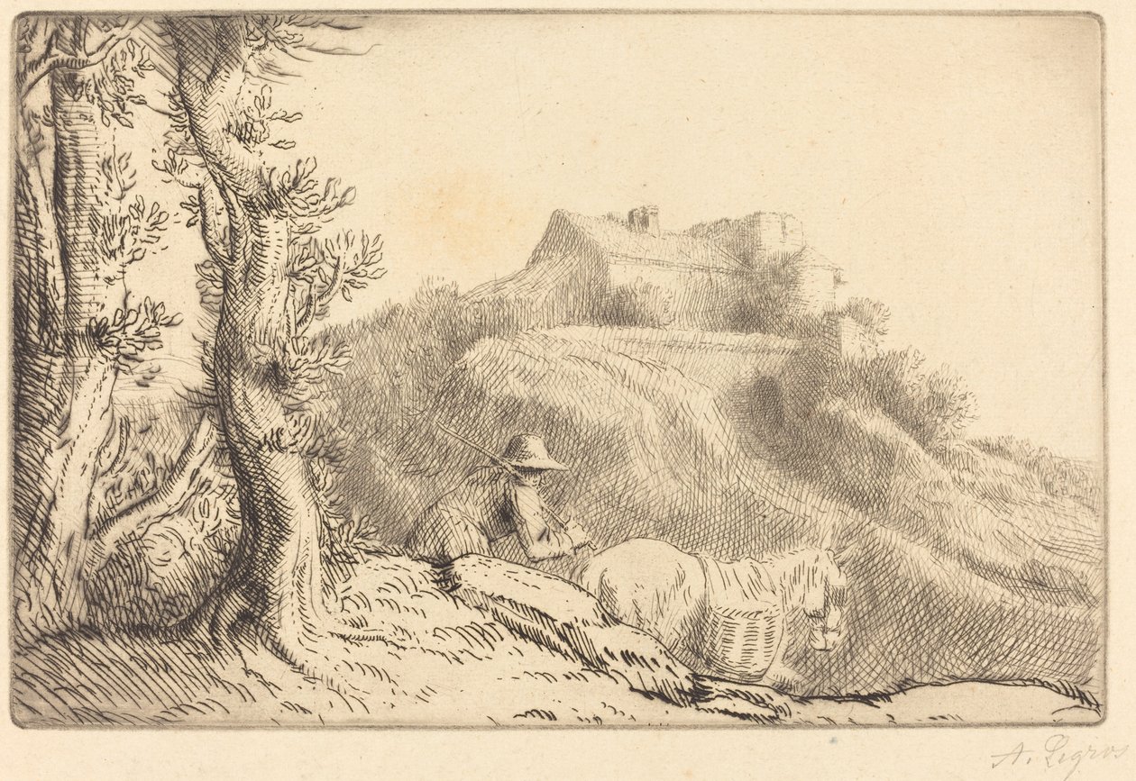 Maatila kukkulalla tekijältä Alphonse Legros