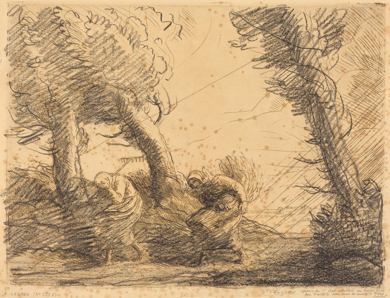 Myrskyn yllättämät elonkorjaajanaiset tekijältä Alphonse Legros