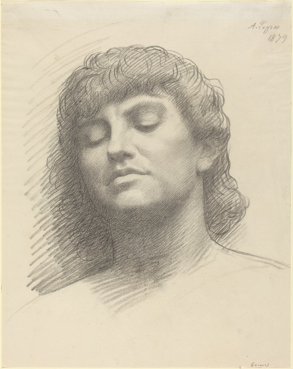 Pää, 1879. tekijältä Alphonse Legros