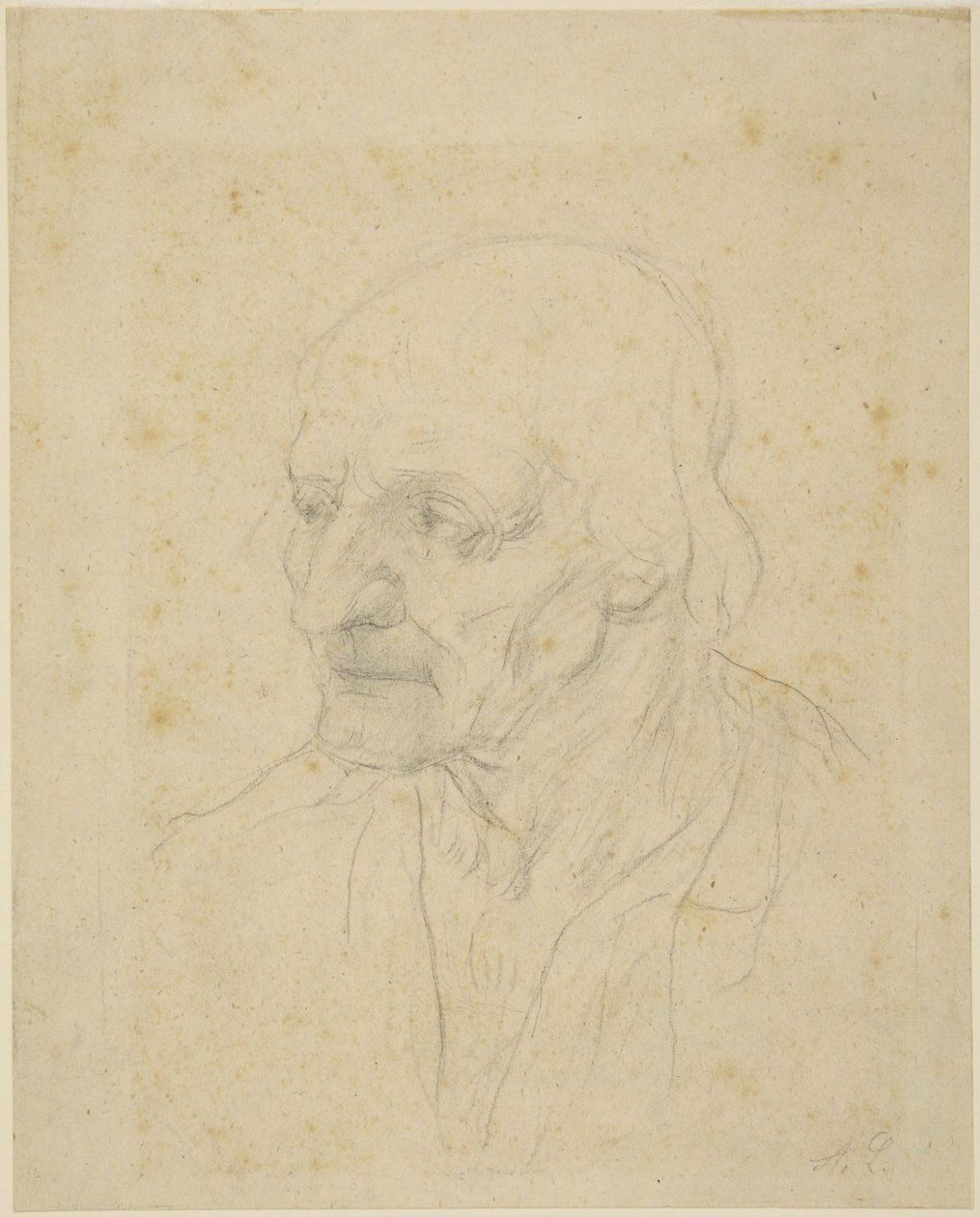 Vanhan miehen pää tekijältä Alphonse Legros
