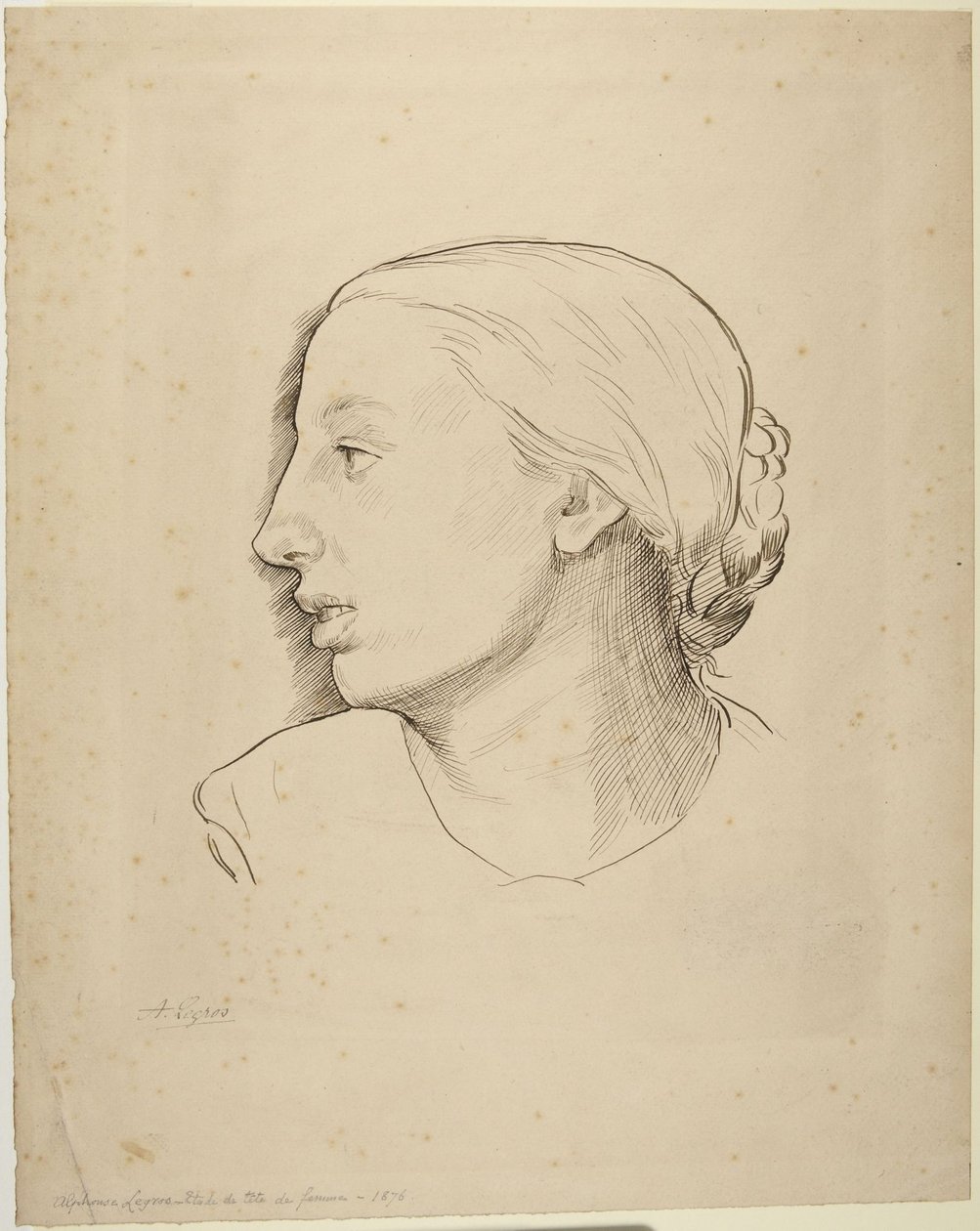 Naisen pää tekijältä Alphonse Legros