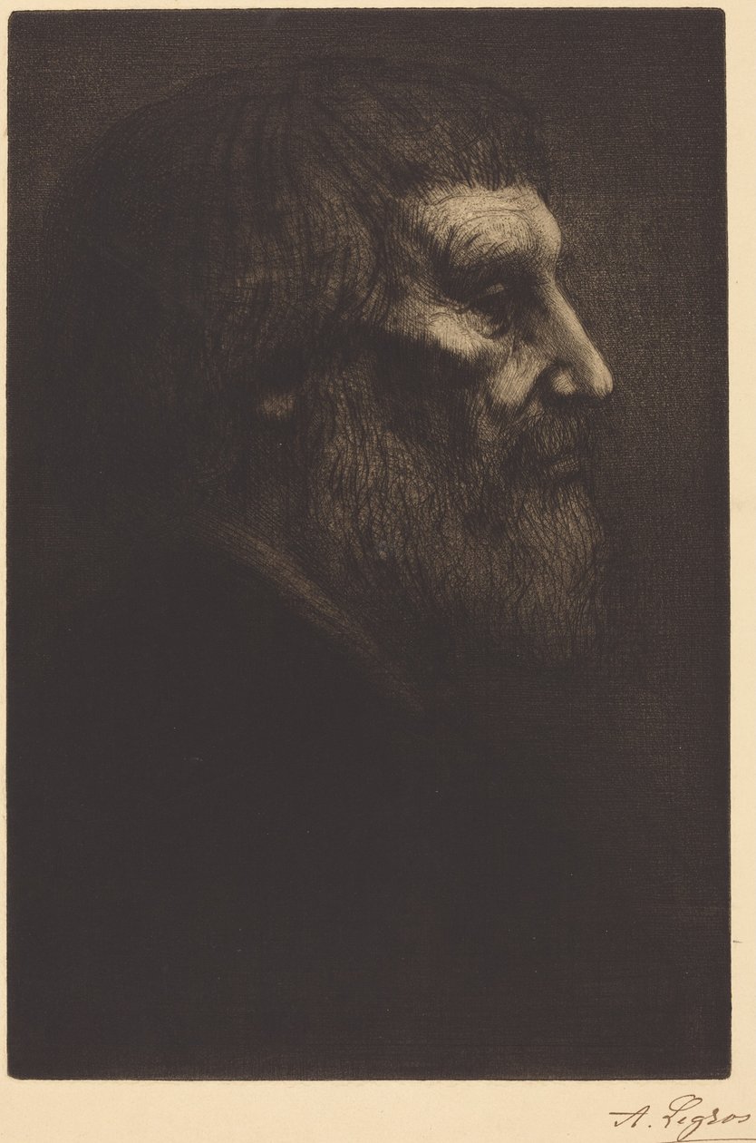 Kerjäläisen pää (Tête de mendiant) tekijältä Alphonse Legros