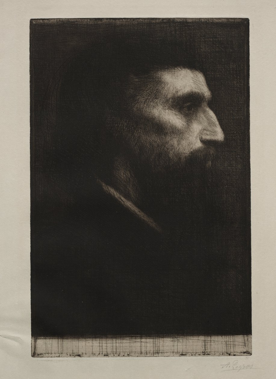 Miehen pää tekijältä Alphonse Legros