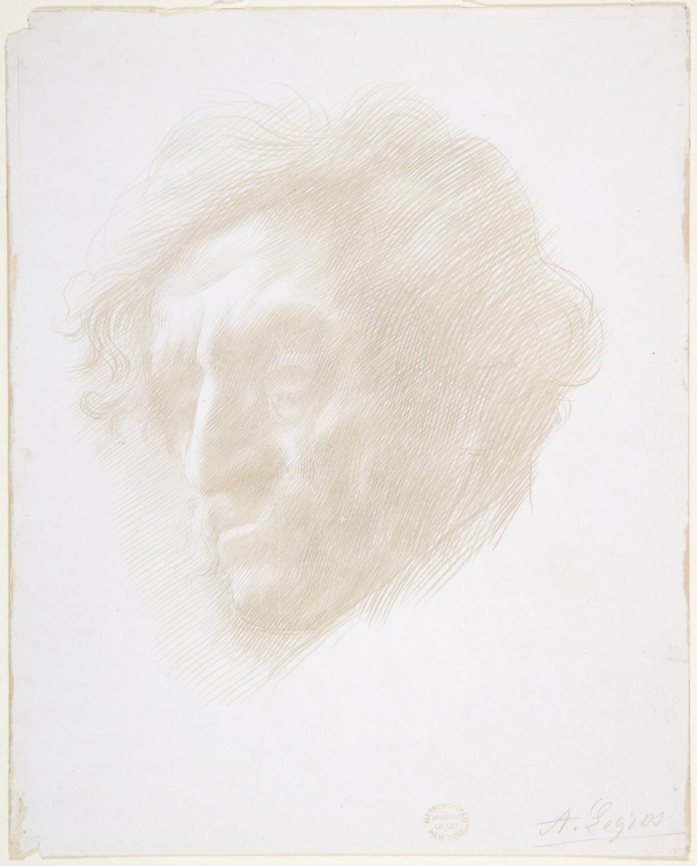Miehen pää tekijältä Alphonse Legros