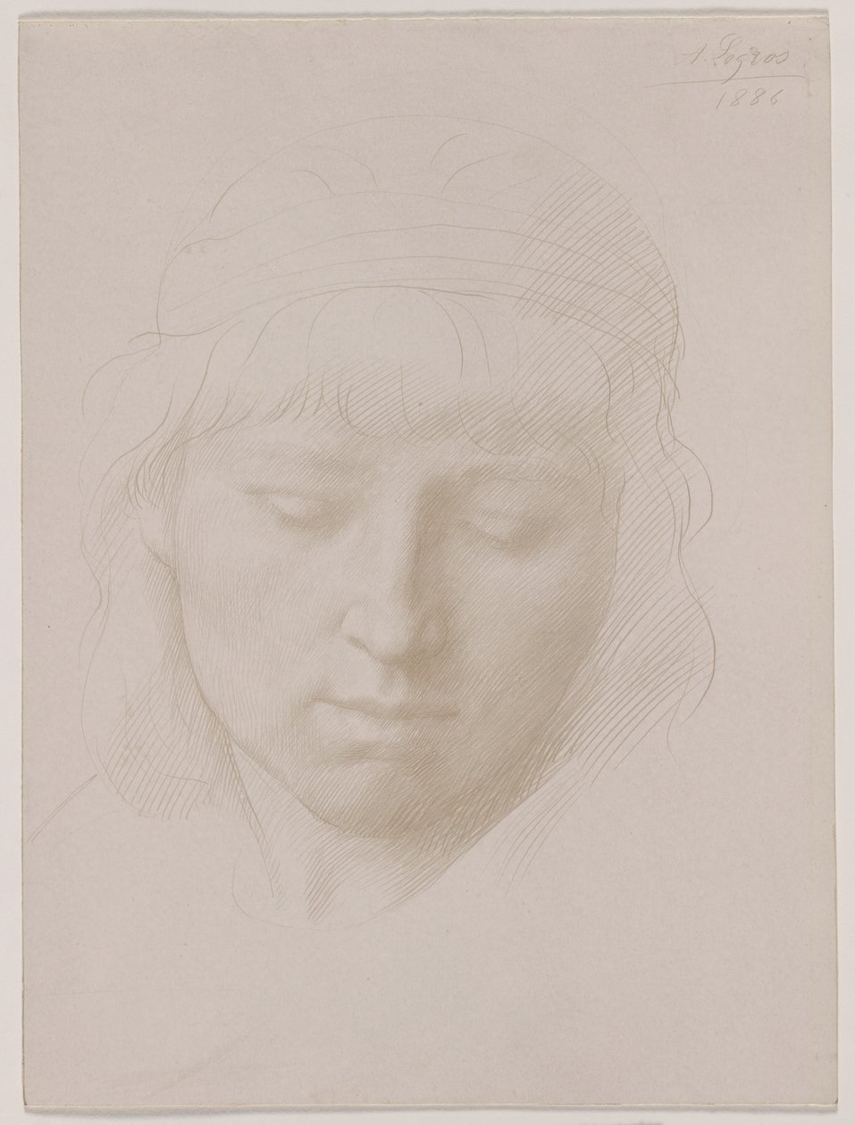 Miehen pää, 1886. tekijältä Alphonse Legros